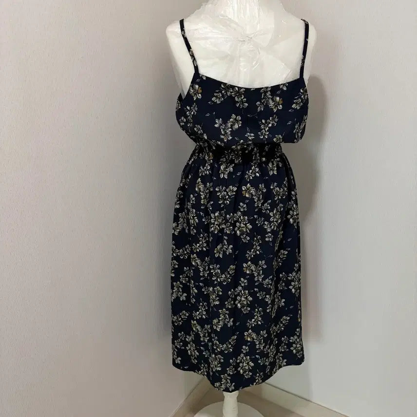 [BUNJANG] Floral Sleeveless Maxi Dress / 플라워 나시 롱 원피스