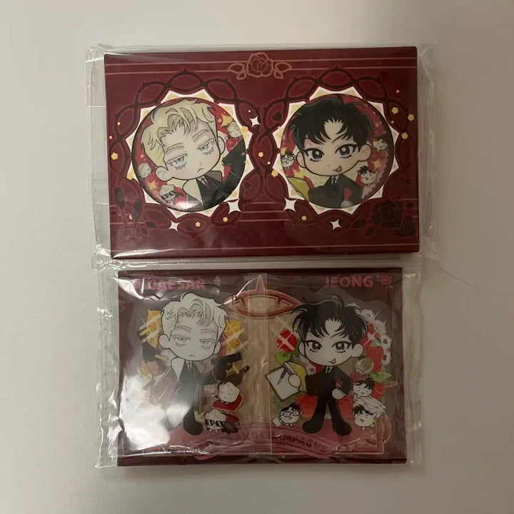 [BUNJANG] Rose and Champagne SD Acrylic Stand &amp; Can Badge / 장미와 샴페인 sd 아크릴, 캔뱃지