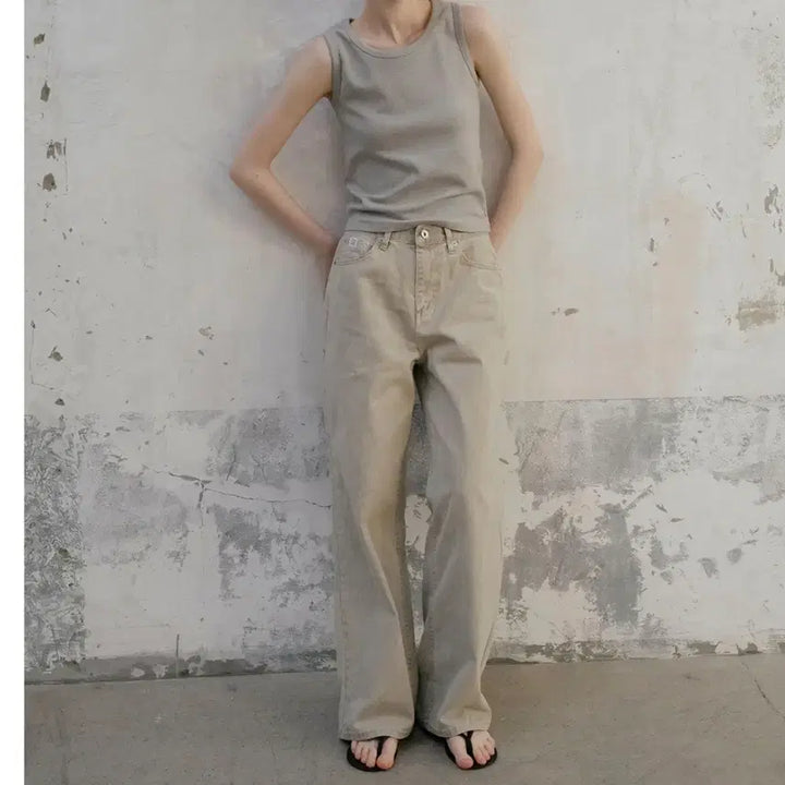 [BUNJANG] Tillidai Cargo Denim Pants Pigment Beige M / 틸아이다이 카고 데님 팬츠 피그먼트베이지 M 새상품