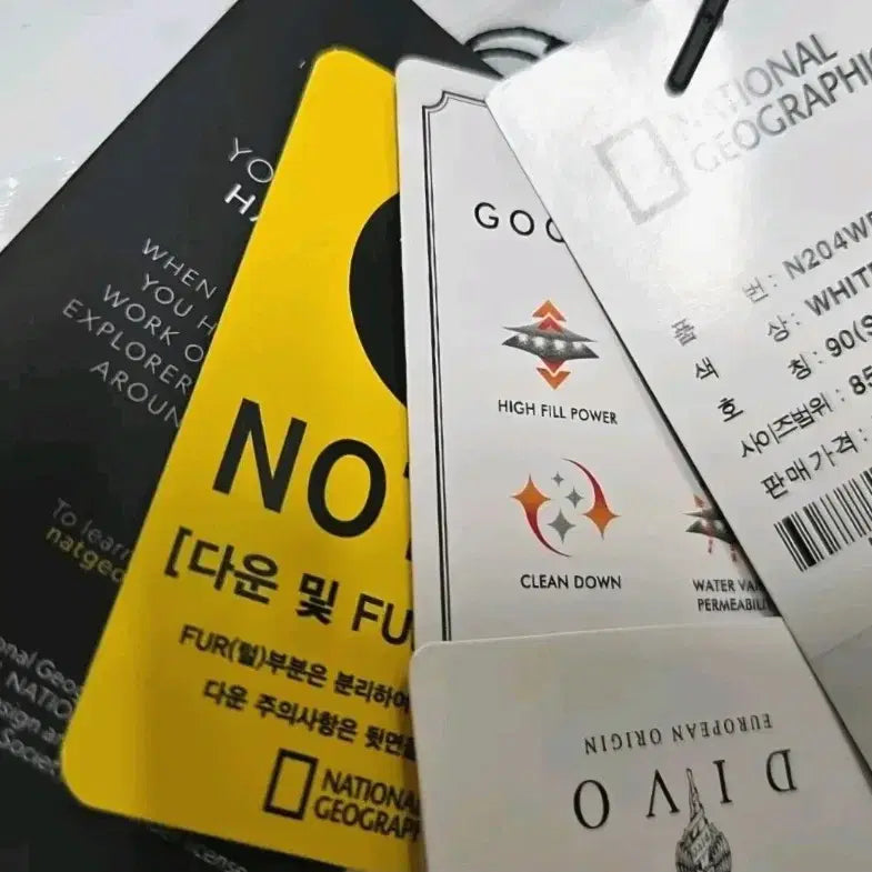[BUNJANG] National Geographic Walrus Goose Down Puffer Jacket (White, Size 90) / 내셔널지오그래픽 왈러스 구스 다운 점퍼 패딩 (90)