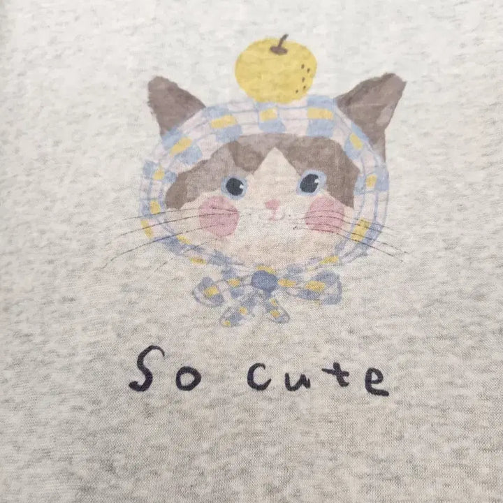 [BUNJANG] Cute Cat Short Sleeve T-Shirt / 귀여운냥이 반팔티 (새상품)