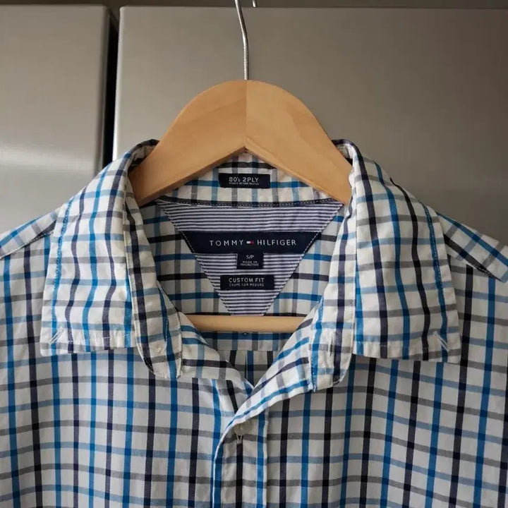 [BUNJANG] Tommy Hilfiger Custom Fit Checkered Shirt (S/P) / 타미힐피거 체크 셔츠 S/P 커스텀핏