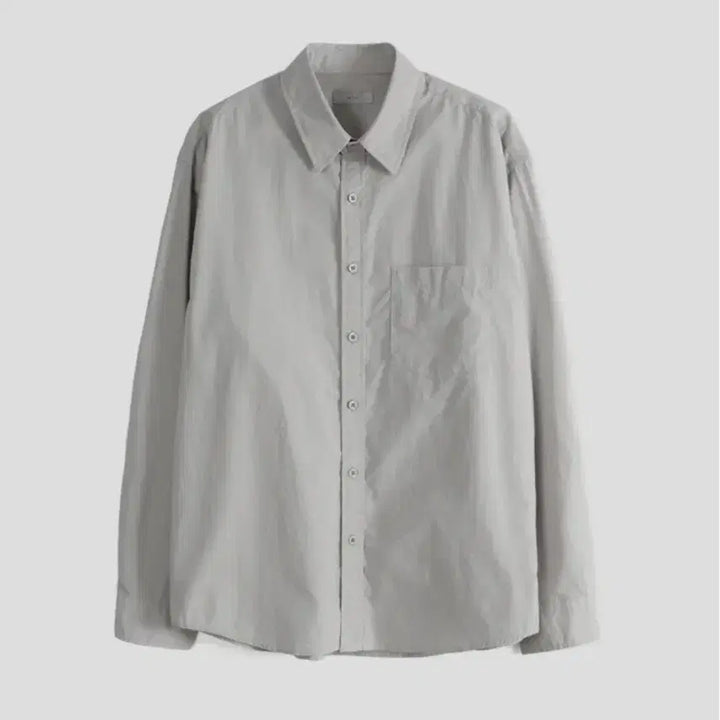 [BUNJANG] Asuv Tee Light Grey / [S] 애습 스테디 셔츠 라이트 그레이