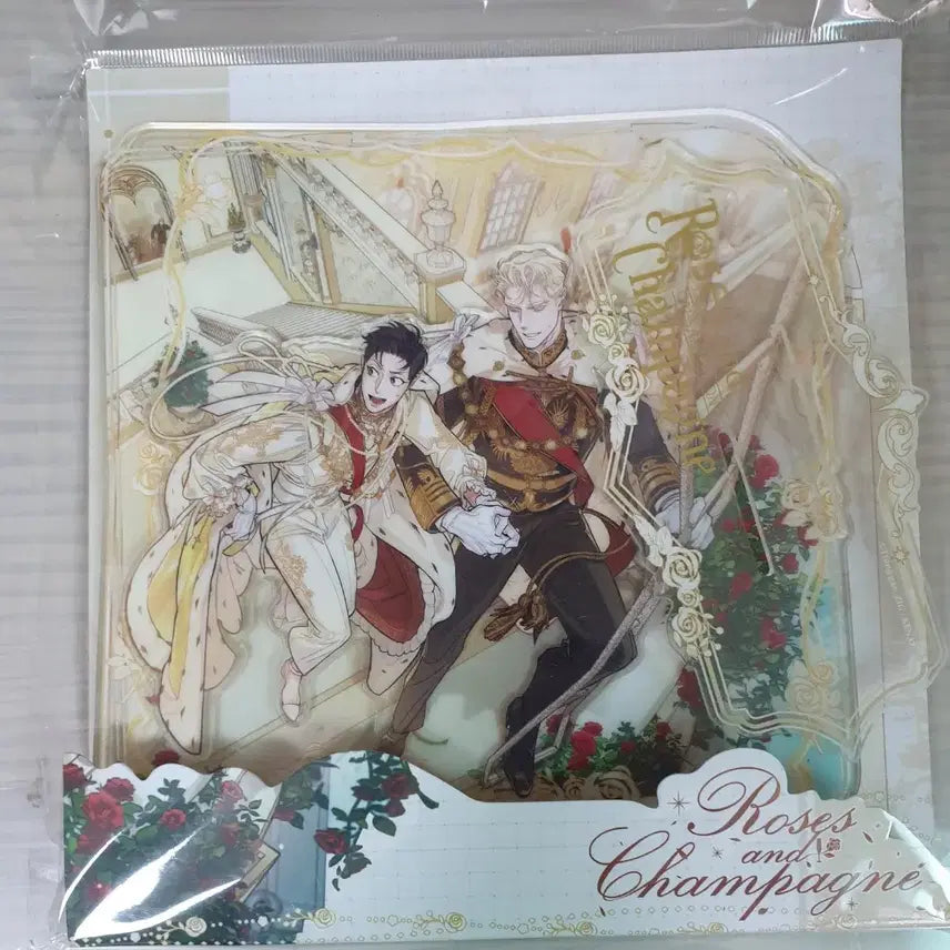 [BUNJANG] Rose &amp; Champagne Acrylic Stand + Photocard / 장미와 샴페인 아크릴 스탠드+포토카드