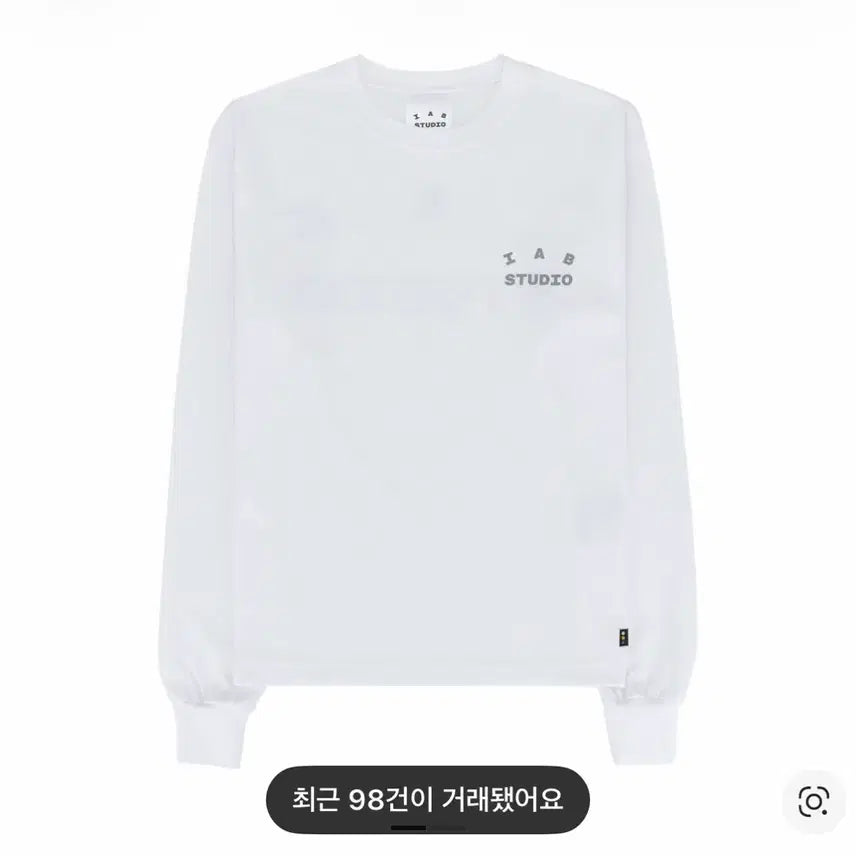 [BUNJANG] IAPP STUDIO Long Sleeve T-Shirt White XL / 아이앱스튜디오 긴팔 티셔츠 화이트 XL