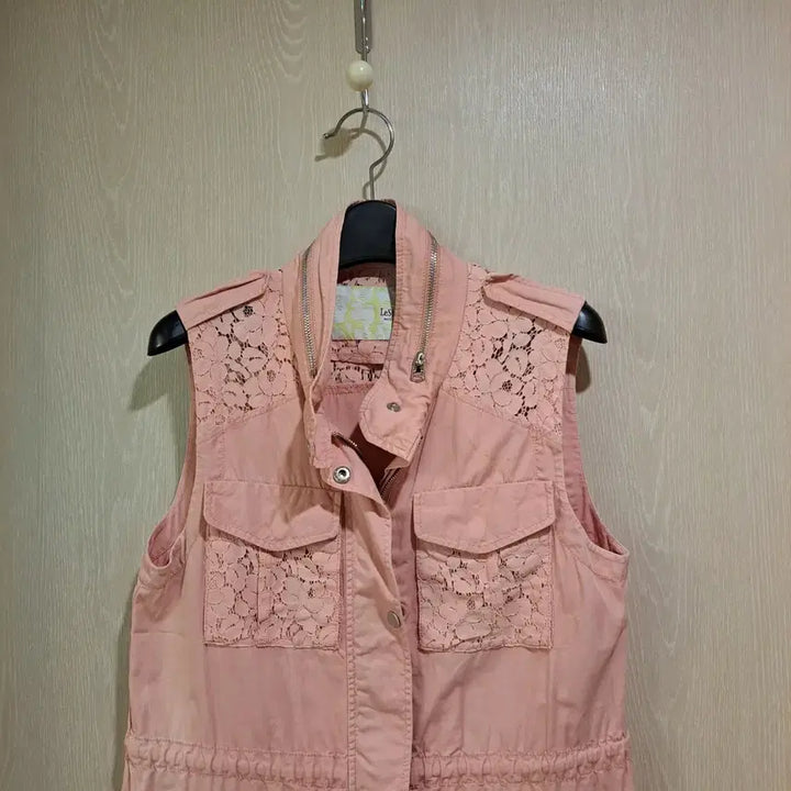 [BUNJANG] LeShop Pink Lace Vest Size 95 / LeShop 핑크 레이스 조끼사이즈 95