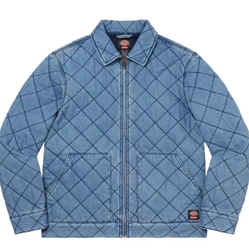 [BUNJANG] Supreme x Dickies 21FW Quilted Denim Work Jacket / [L] 슈프림 x 디키즈 퀼티드 데님 워크 자켓 데님 - 21FW