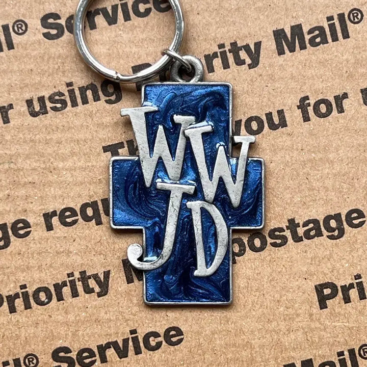 [BUNJANG] 90s Vintage WWJD Cross Keyring / 90s vtg WWJD Cross Keyring