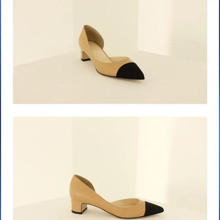 [BUNJANG] Blanc&amp;Eclare Side Open Half Moon Heels - Beige / 블랑쇼 하프문 베이지 220 사이드오픈