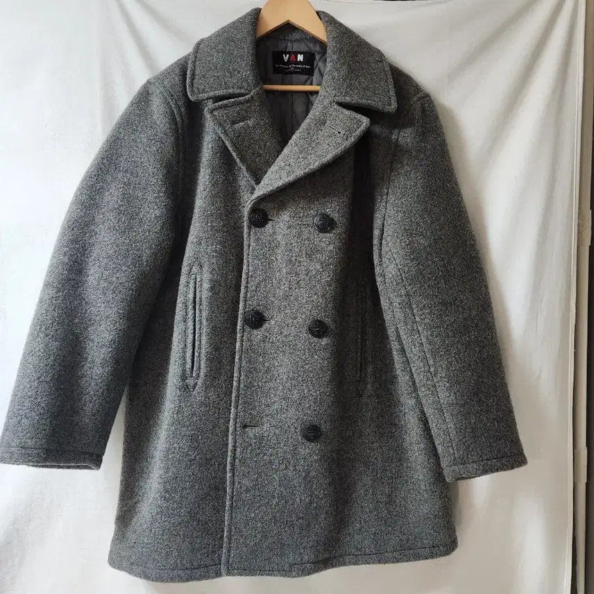 [BUNJANG] VAN JACKET Gray Peacoat Size 105 / VAN JACKET 회색 피코트 105