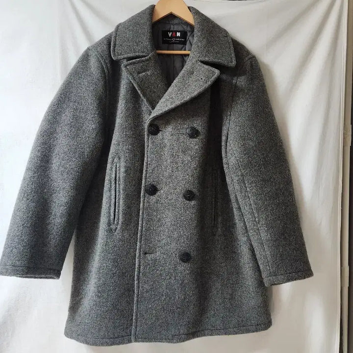 [BUNJANG] VAN JACKET Gray Peacoat Size 105 / VAN JACKET 회색 피코트 105