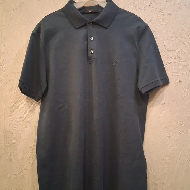 [BUNJANG] Louis Vuitton Blue Pocket Short Sleeve Polo Shirt / 루이비통 블루 포켓 반팔 카라티