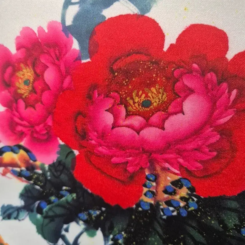 [BUNJANG] Peony Silk Scroll Painting / 모란도족자
