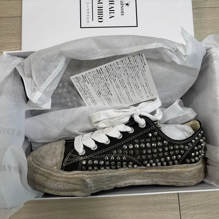[BUNJANG] Mihara Yasuhiro Peterson 23 Studded Black Size 44 / 미하라야스히로 피터슨23 스터드 블랙 44사이즈