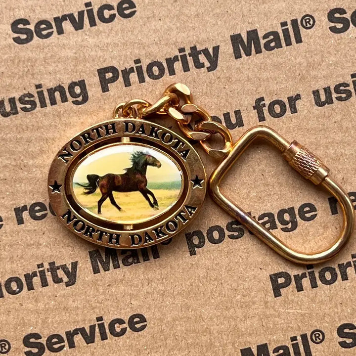 [BUNJANG] 90s Vintage Horse Emblem Keyring / 90s vtg Horse Emblem Keyring