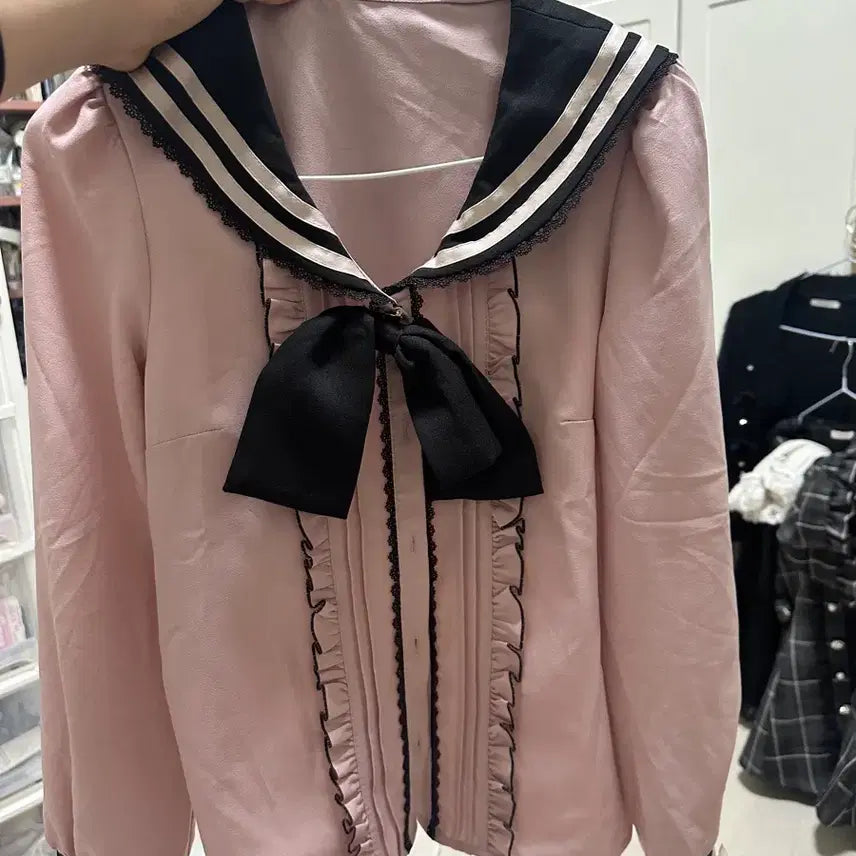 [BUNJANG] Dear My Love Sailor Usamiim Usagi Blouse Pink / 디어마이러브 세일러 우사미미 우사기 블라우스 핑크 검핑 지뢰계 양산형