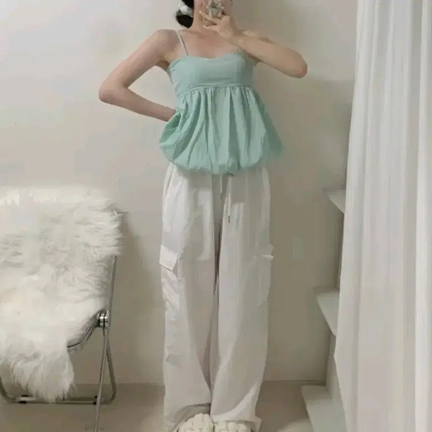 [BUNJANG] Cargo Jogger Long Pants Khaki / 건빵 조거 여름 긴바지 카키