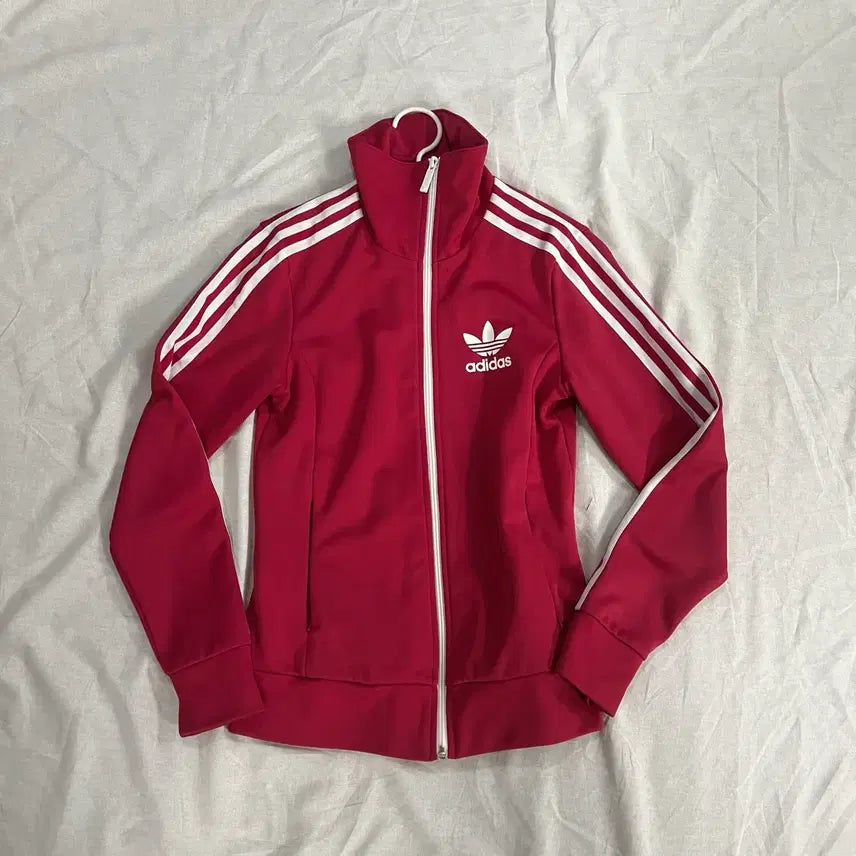 [BUNJANG] Adidas Europa Firebird Track Jacket Pink Red 90s / 아디다스 유로파 파이어버드 핑크레드 져지 90 y2k 와투케
