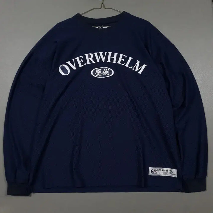 [BUNJANG] 압도 (APDO) Mesh Long Sleeve Sweatshirt Navy / 실측 2XL) 압도 메쉬 긴팔 맨투맨 네이비 희귀 프리사이즈 한정판