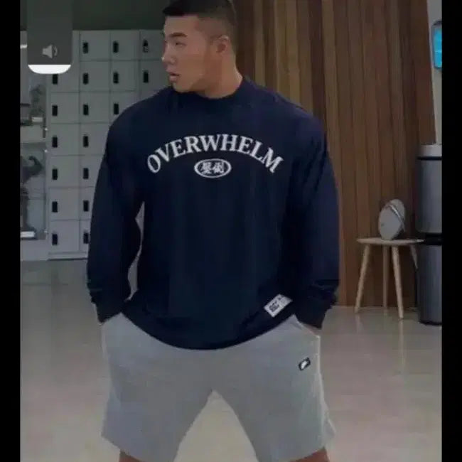 [BUNJANG] 압도 (APDO) Mesh Long Sleeve Sweatshirt Navy / 실측 2XL) 압도 메쉬 긴팔 맨투맨 네이비 희귀 프리사이즈 한정판