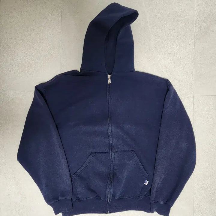 [BUNJANG] 90s Russell Athletic Navy Hooded Zip-up Sweatshirt / 90s 러셀 후드집업 네이비