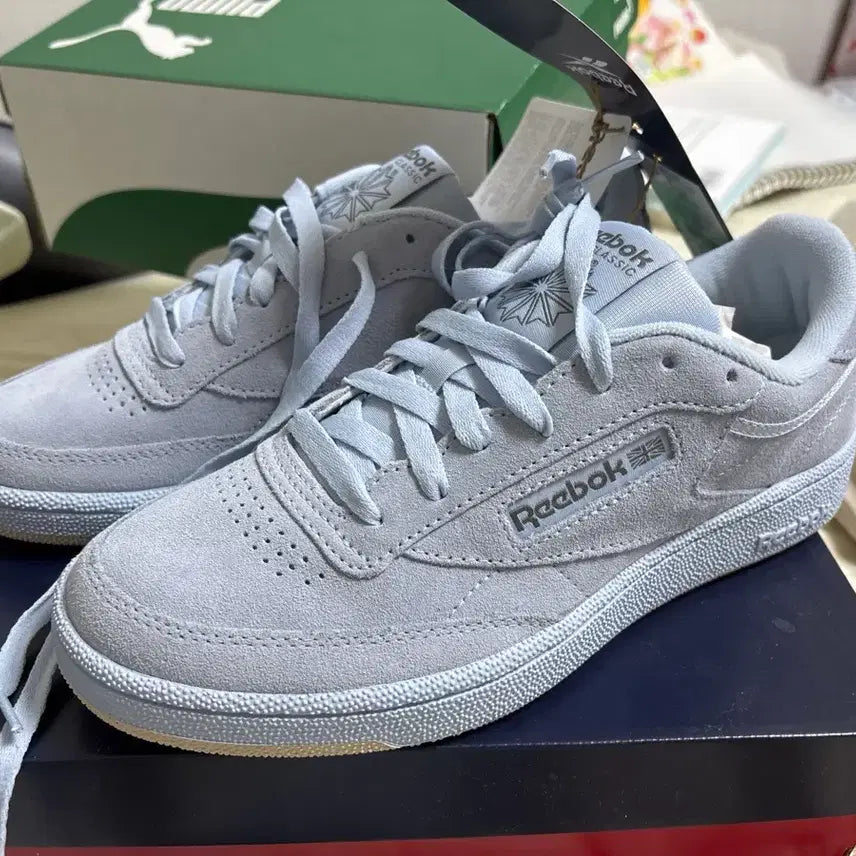 [BUNJANG] Reebok Club C 85 Suede Sneakers Blue / 새상품 리복 255 클럽 C 85 스웨이드 운동화 블루 스니커즈