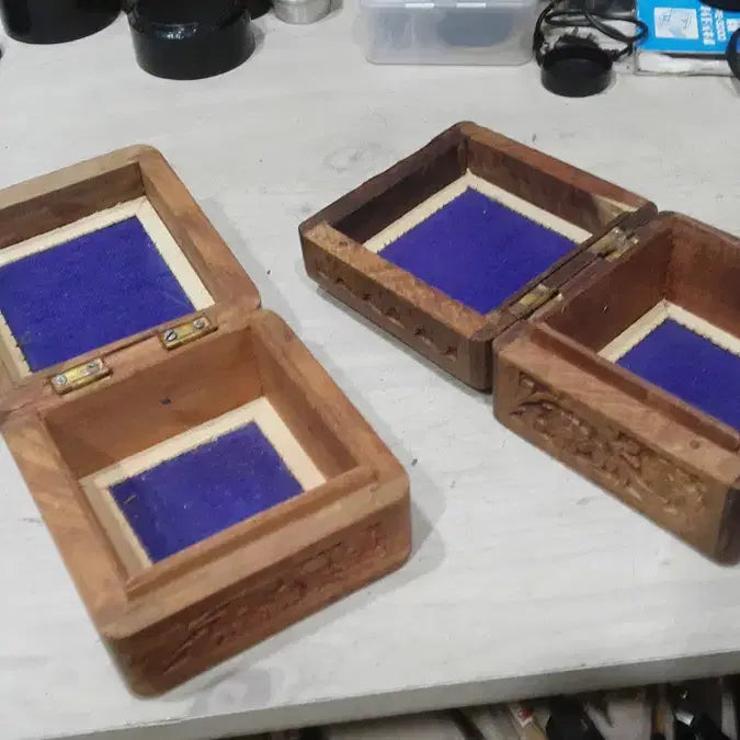 [BUNJANG] 1960s Indian Wooden Handmade Jewelry Box / 1960 인도 원목 보석 상자