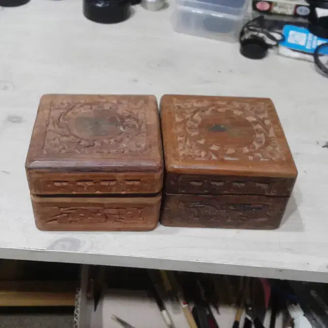[BUNJANG] 1960s Indian Wooden Handmade Jewelry Box / 1960 인도 원목 보석 상자