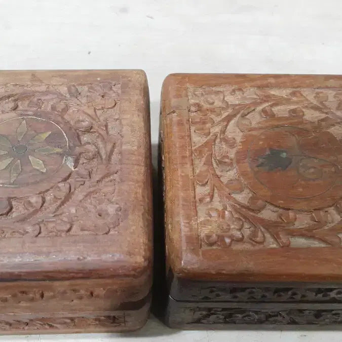 [BUNJANG] 1960s Indian Wooden Handmade Jewelry Box / 1960 인도 원목 보석 상자