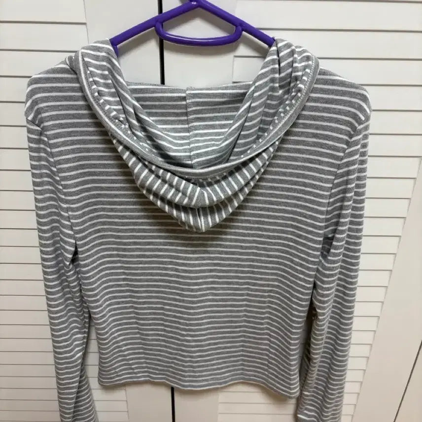 [BUNJANG] Striped Hoodie Long Sleeve T-Shirt / 힙한 스트라이프 후드 긴팔티