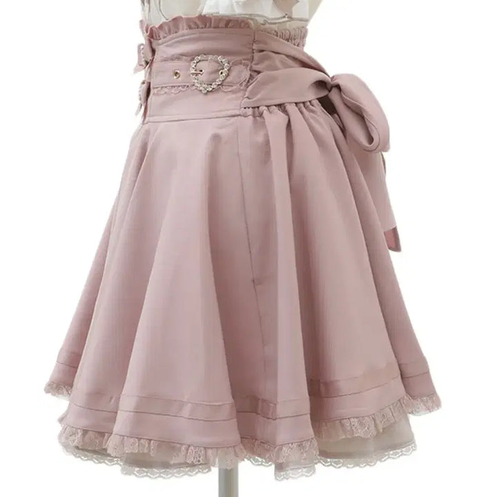 [BUNJANG] Lizlisa Ribbon Pink Skirt (Misae-gyeong) / 미개봉 새상품 리즈리사 리본 핑크 스커트 양산형 지뢰계 양지뢰 일브
