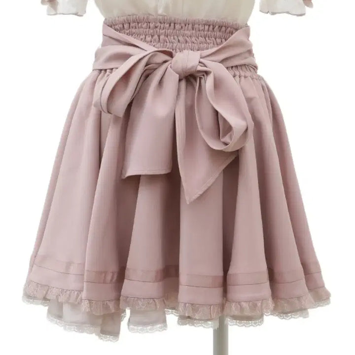 [BUNJANG] Lizlisa Ribbon Pink Skirt (Misae-gyeong) / 미개봉 새상품 리즈리사 리본 핑크 스커트 양산형 지뢰계 양지뢰 일브