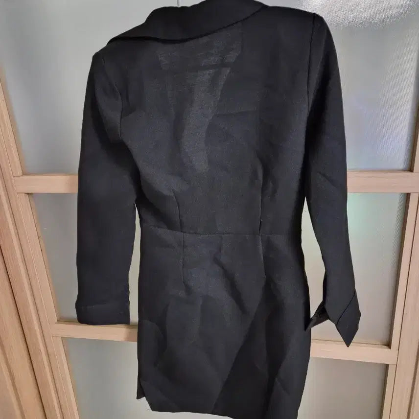 [BUNJANG] Black Shirt Mini Dress / 블랙 셔츠형 미니 원피스