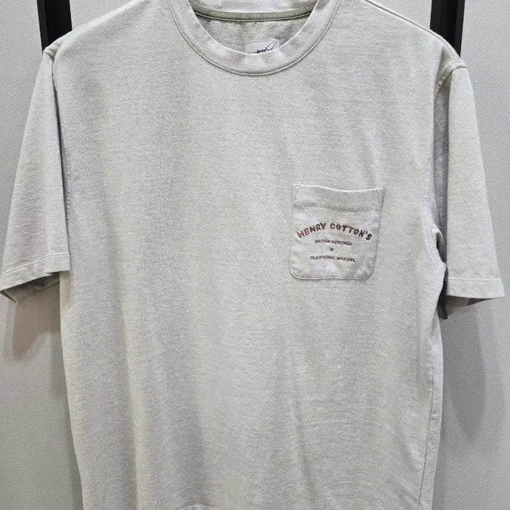 [BUNJANG] Henry Cotton Pocket Short Sleeve T-Shirt Ivory / 헨리코튼 포켓 반팔티셔츠 아이보리