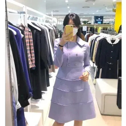 [BUNJANG] It Michaa Midi Dress Lavender Size 55 / 잇미샤 원피스 55