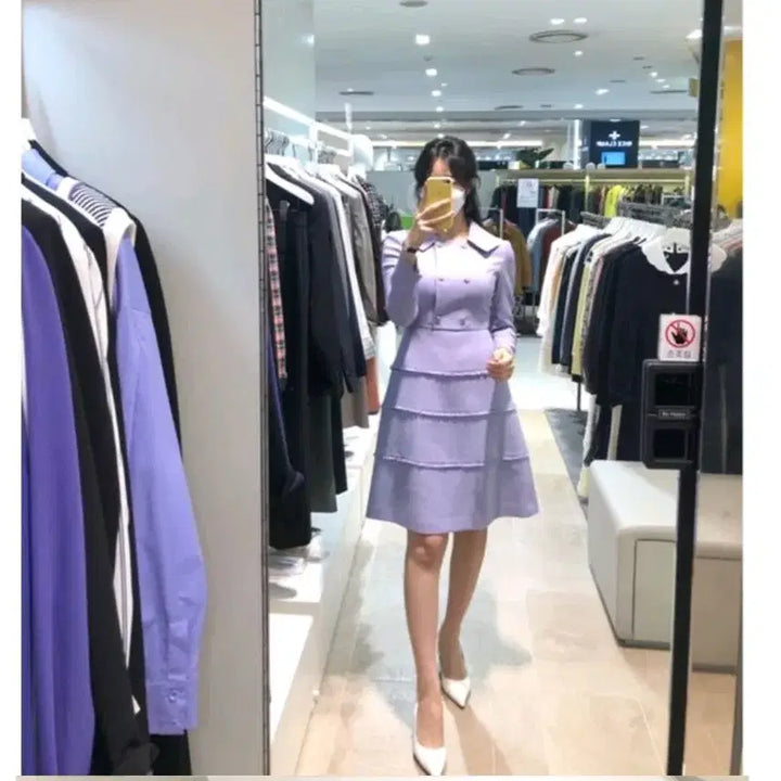 [BUNJANG] It Michaa Midi Dress Lavender Size 55 / 잇미샤 원피스 55