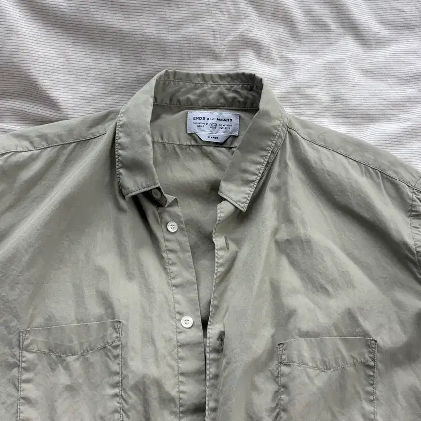 [BUNJANG] ends and means Aldous Shirt Sage XL / ends and means aldous셔츠