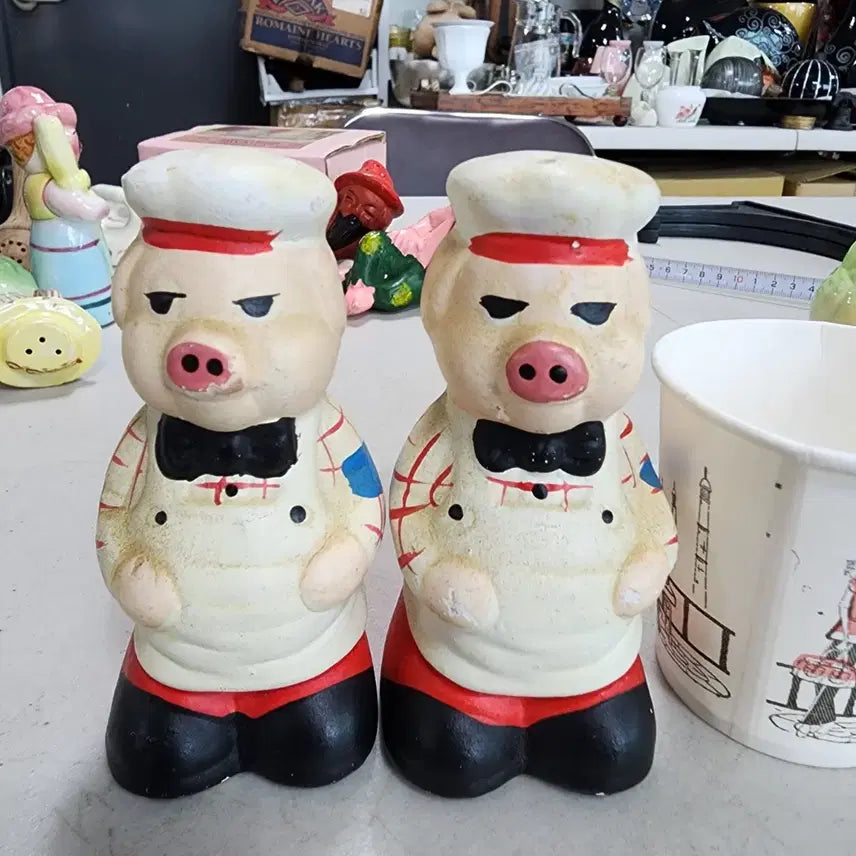 [BUNJANG] Vintage Pig Spice Jar Set / 오래된 