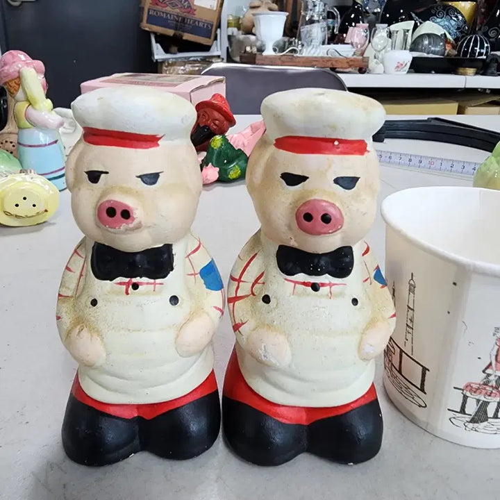 [BUNJANG] Vintage Pig Spice Jar Set / 오래된 