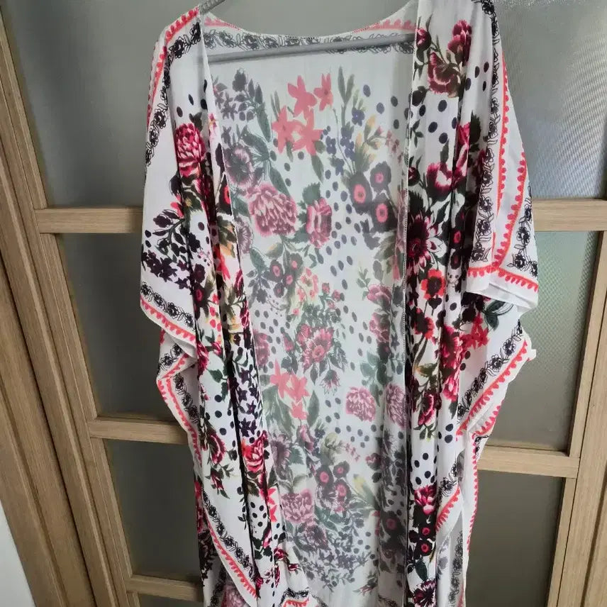 [BUNJANG] Flower Pattern Long Cardigan / 플라워 패턴 롱 가디건