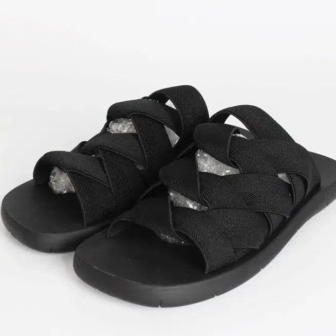 [BUNJANG] Bottega Veneta Intrecciato Banding Slippers Black Size 40 / 보테가베네타 인트레치아토 밴딩 슬리퍼 블랙 40(250)