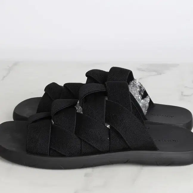 [BUNJANG] Bottega Veneta Intrecciato Banding Slippers Black Size 40 / 보테가베네타 인트레치아토 밴딩 슬리퍼 블랙 40(250)