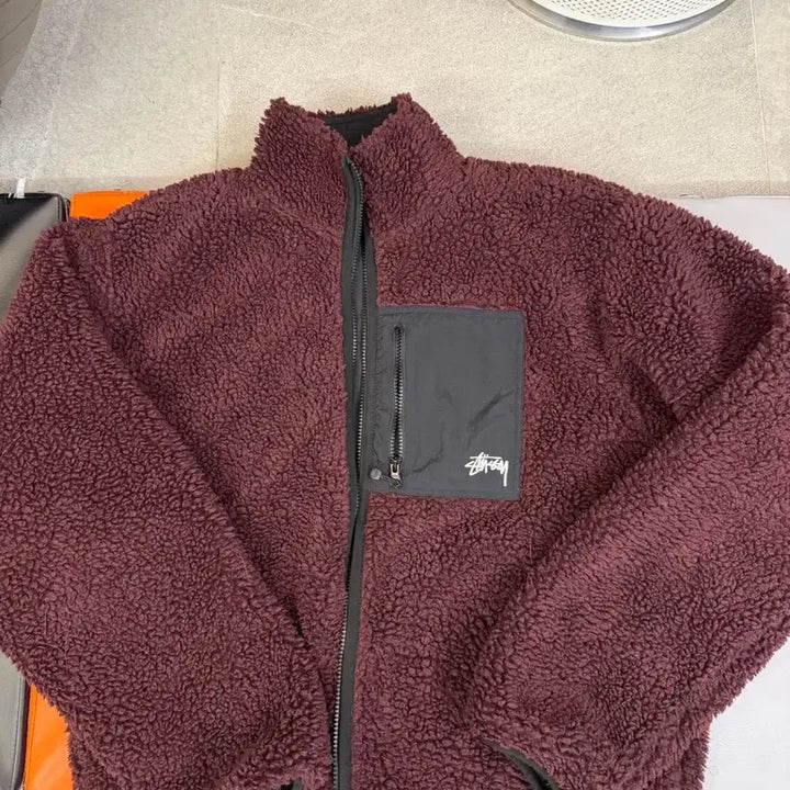 [BUNJANG] Stussy Sherpa Reversible Jumper Black / 스투시 쉐르파 블랙 리버시블 점퍼