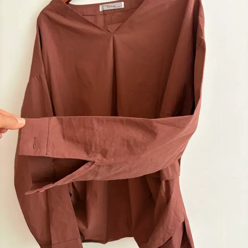[BUNJANG] V-Neck Shirt Blouse / 브이넥 셔츠블라우스