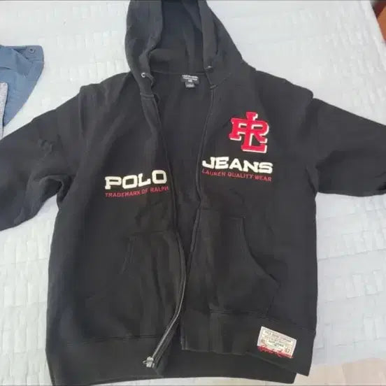 [BUNJANG] Polo Ralph Lauren Black Logo Hoodie Zip-Up / 폴로 후드집업