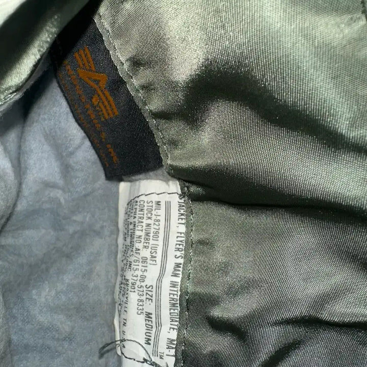 [BUNJANG] Alpha Industries MA-1 Flight Jacket Green / 90s 알파인더스트리 ma-1 항공점퍼 자켓 그린