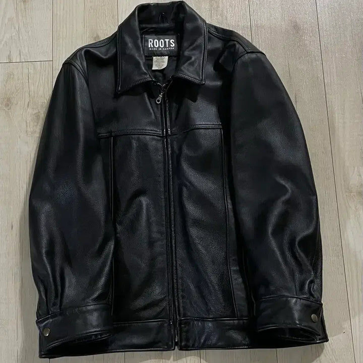 [BUNJANG] Genuine Black Cowhide Leather Jacket / [M] 빈티지 소가죽 자켓 블랙