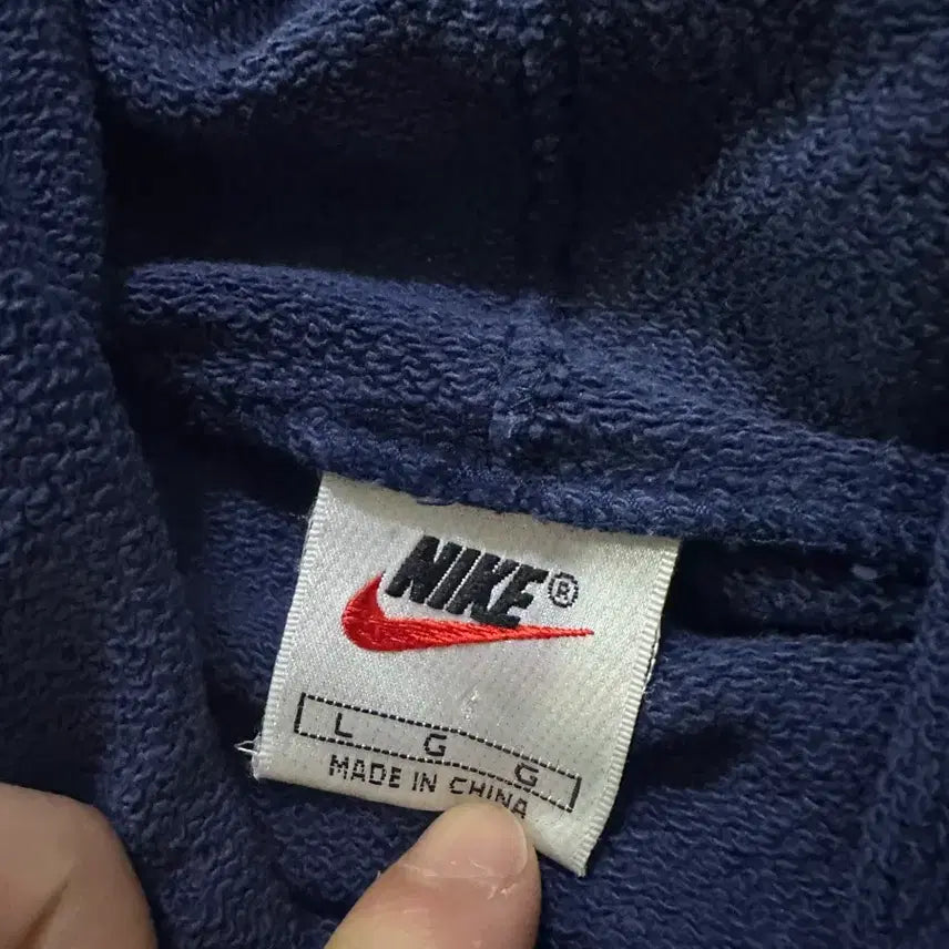 [BUNJANG] 90s Nike Vintage Hooded Sweatshirt Navy / 90s 올드스쿨 나이키 빈티지 후드티 네이비
