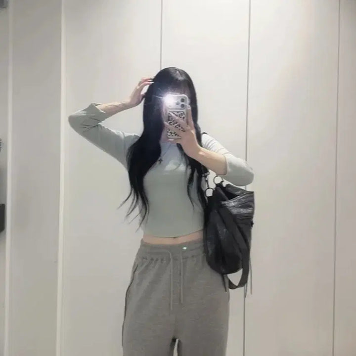[BUNJANG] Habbi Unni 7-Sleeve T-Shirt Mint Size 1 / 하비언니 