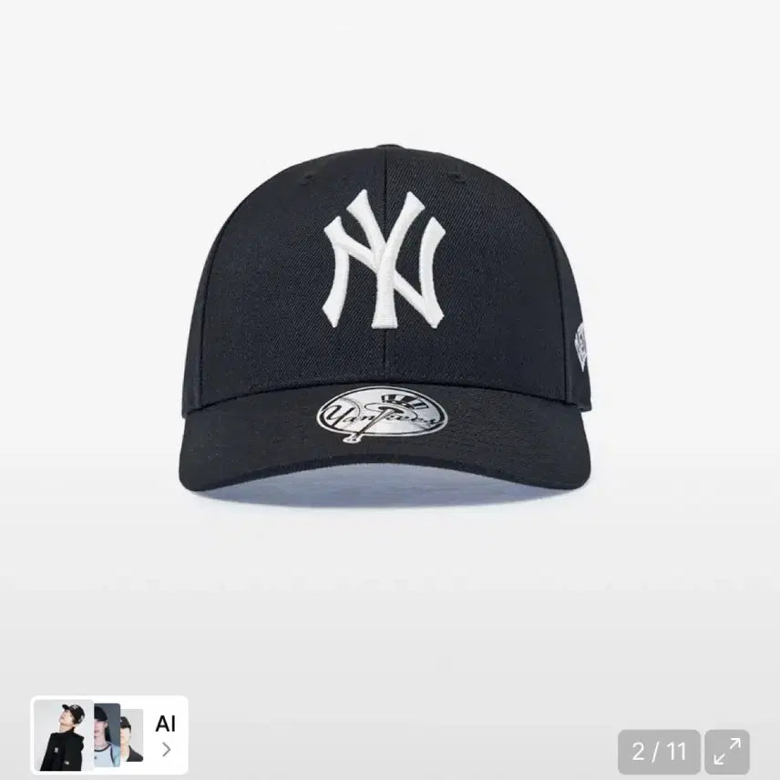 [BUNJANG] MLB New York Yankees Black Ball Cap / MLB 뉴욕 양키스 볼캡 블랙